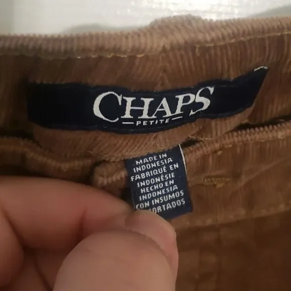 Womens corduroy pant chaps Ralph Lauren size 14 petite - Picture 3 of 4